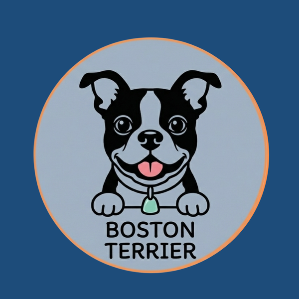Boston Terrier dog face icon design