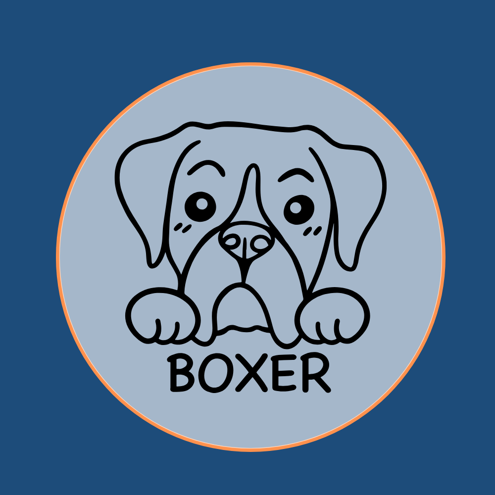 Modern Boxer dog breed icon