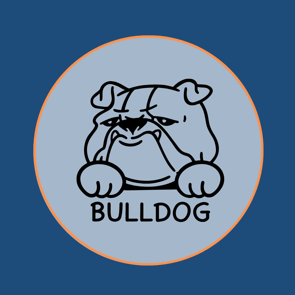 English Bulldog face icon design