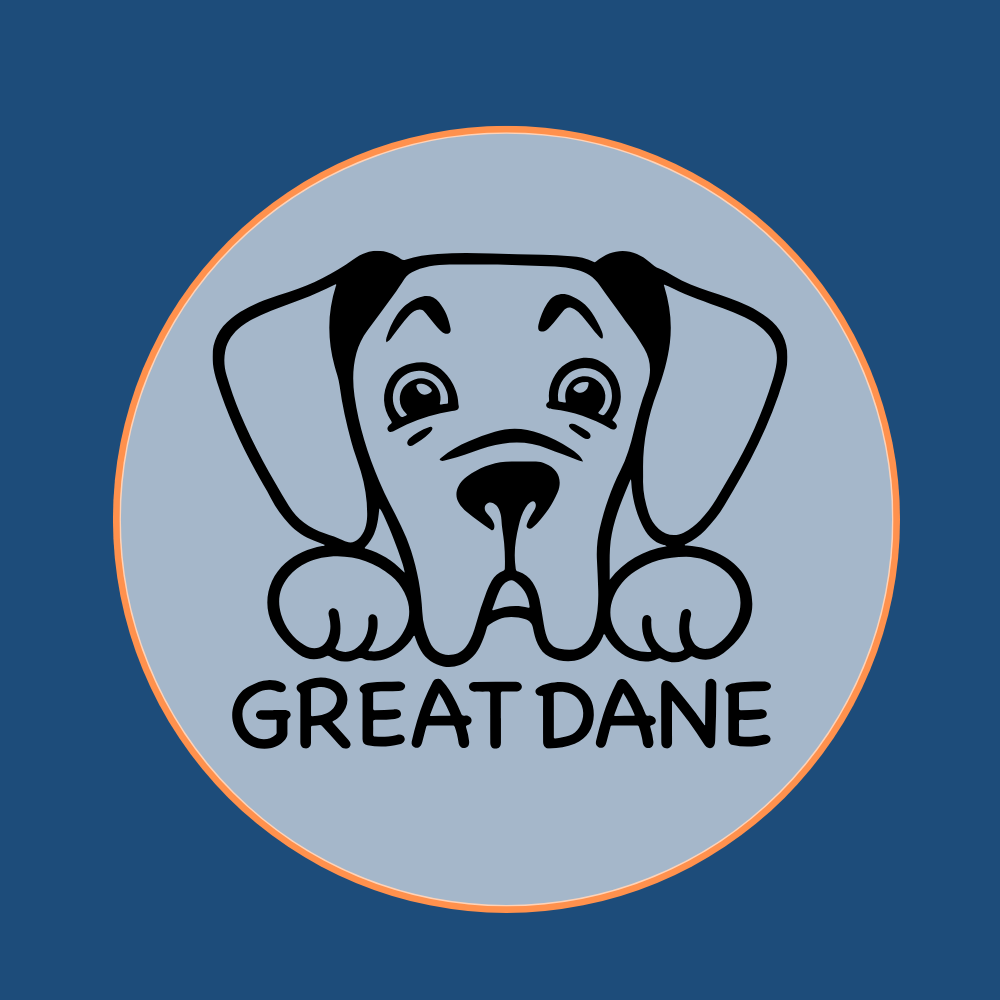 Great Dane dog breed silhouette icon