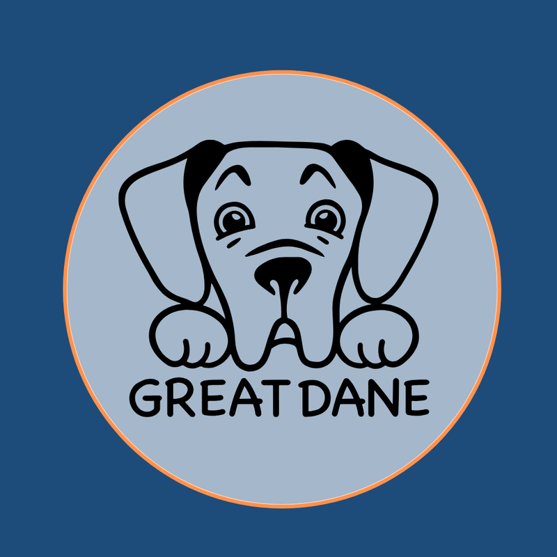 Great Dane dog breed silhouette icon