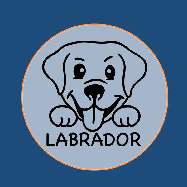 Classic Labrador Retriever dog head icon design