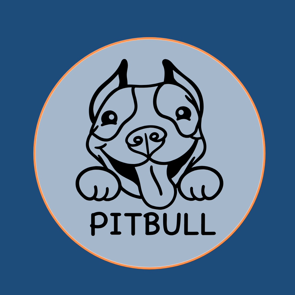 Modern Pitbull dog head icon design