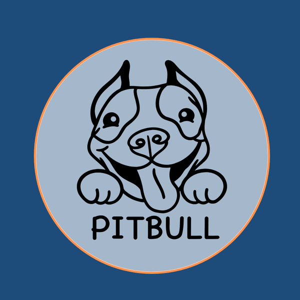 Modern Pitbull dog head icon design