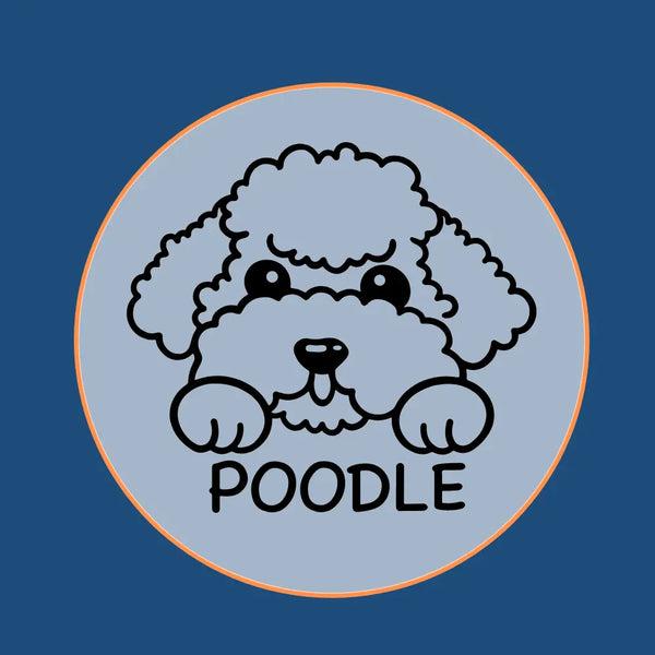 Poodle dog breed head icon