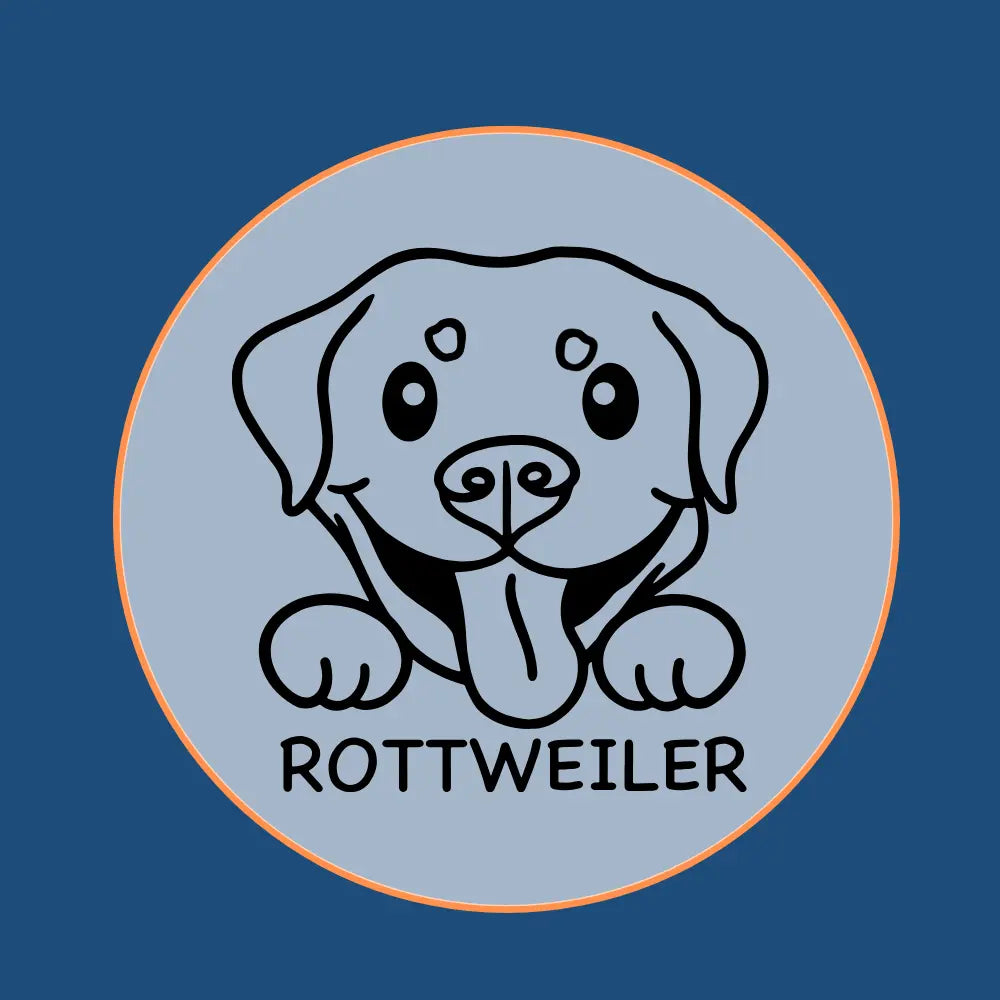 Rottweiler dog head icon graphic