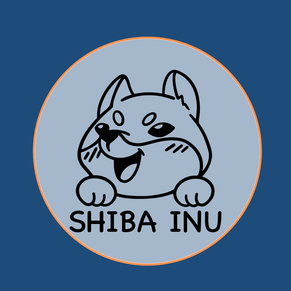 Minimalist Shiba Inu dog head icon design