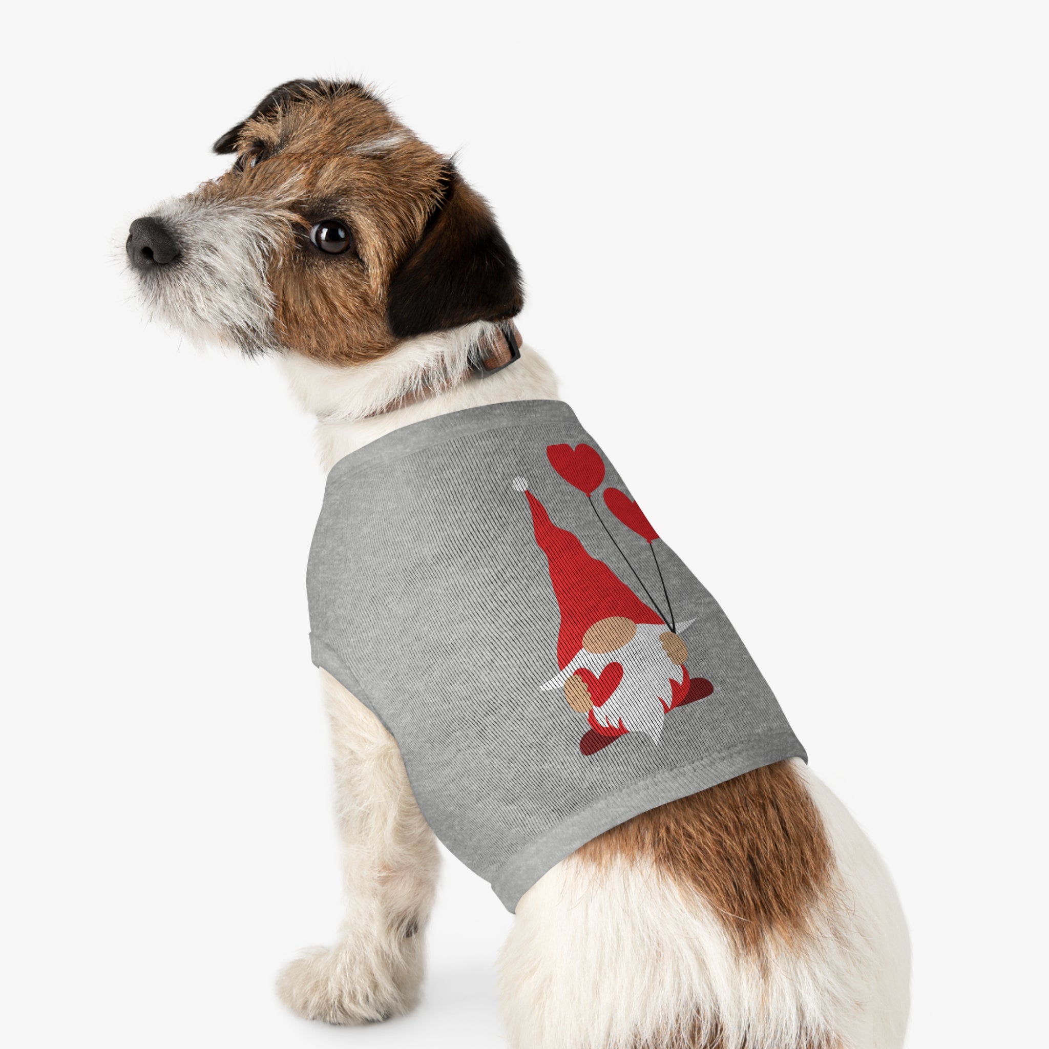 Gnome with Hearts Valentine Dog Tank Top