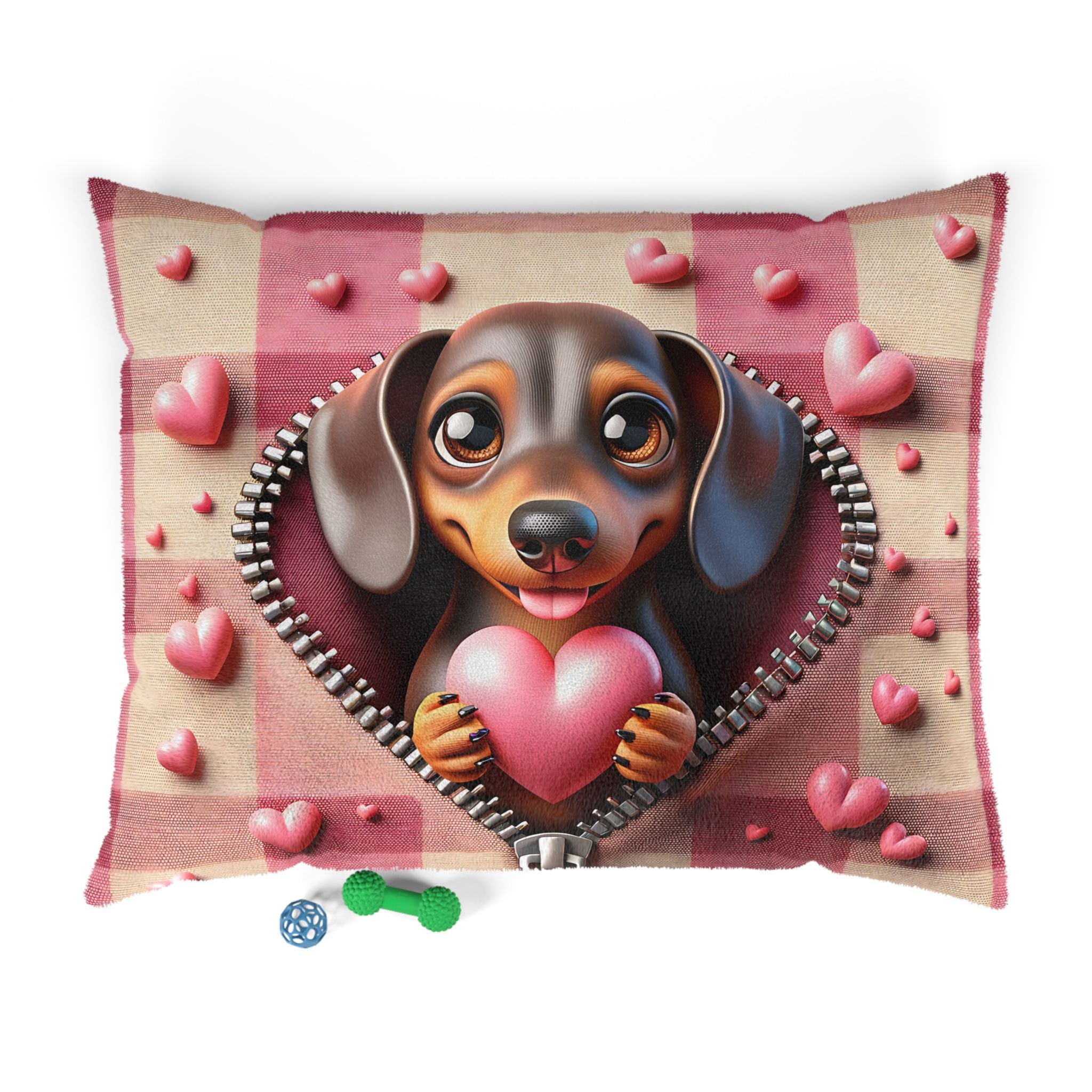 Dachshund Valentine's Dog Bed