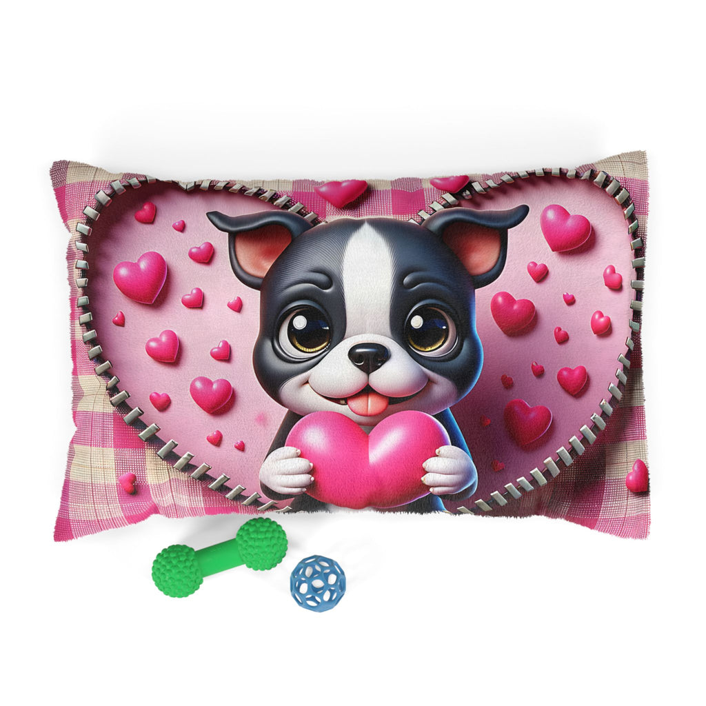 Boston Terrier Valentine's Dog Bed