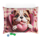 Bulldog Valentine's Dog Bed