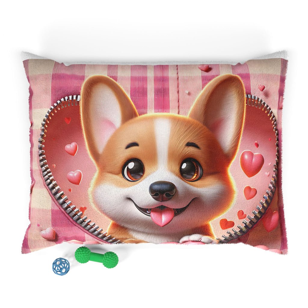 Corgi Valentine's Dog Bed