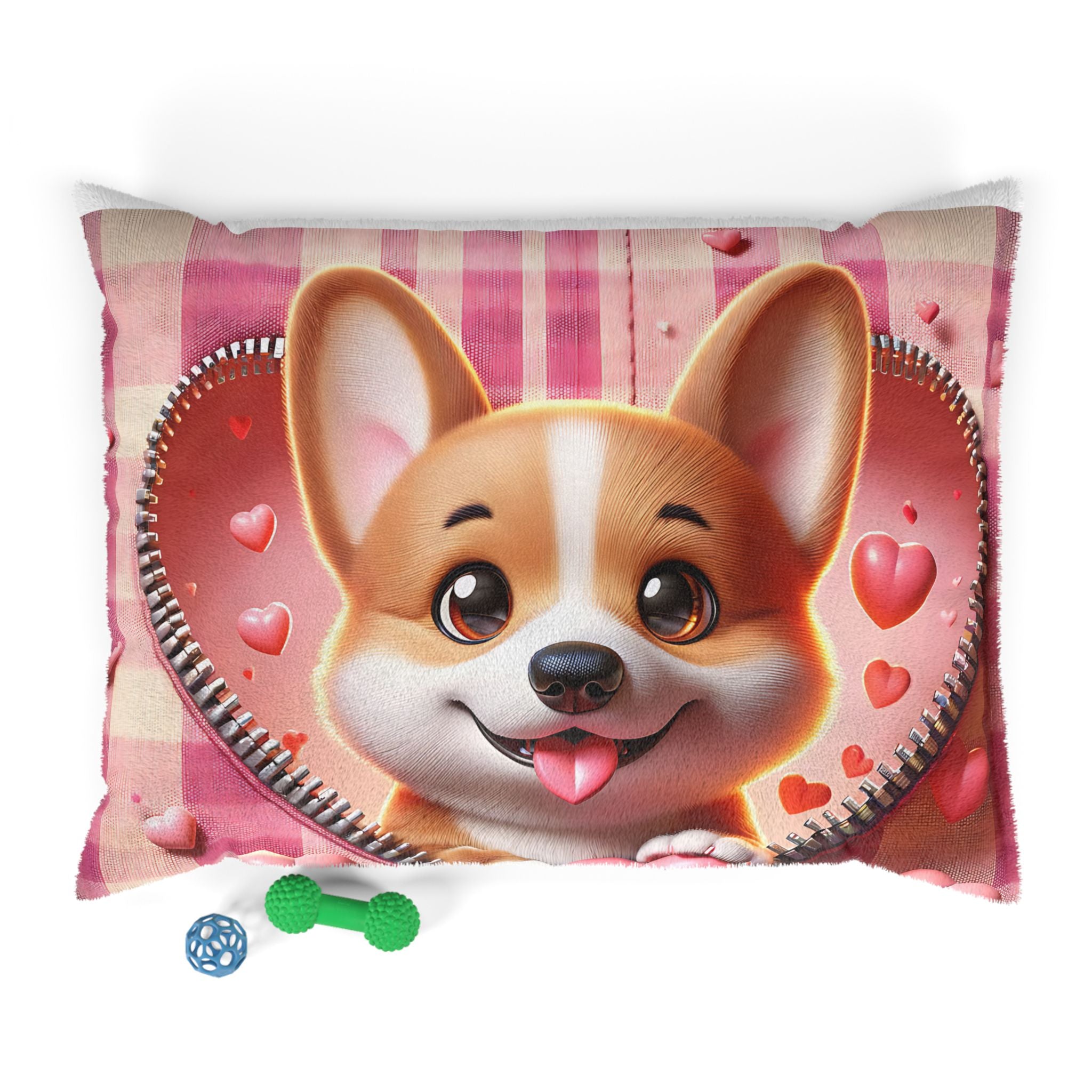 Corgi Valentine's Dog Bed