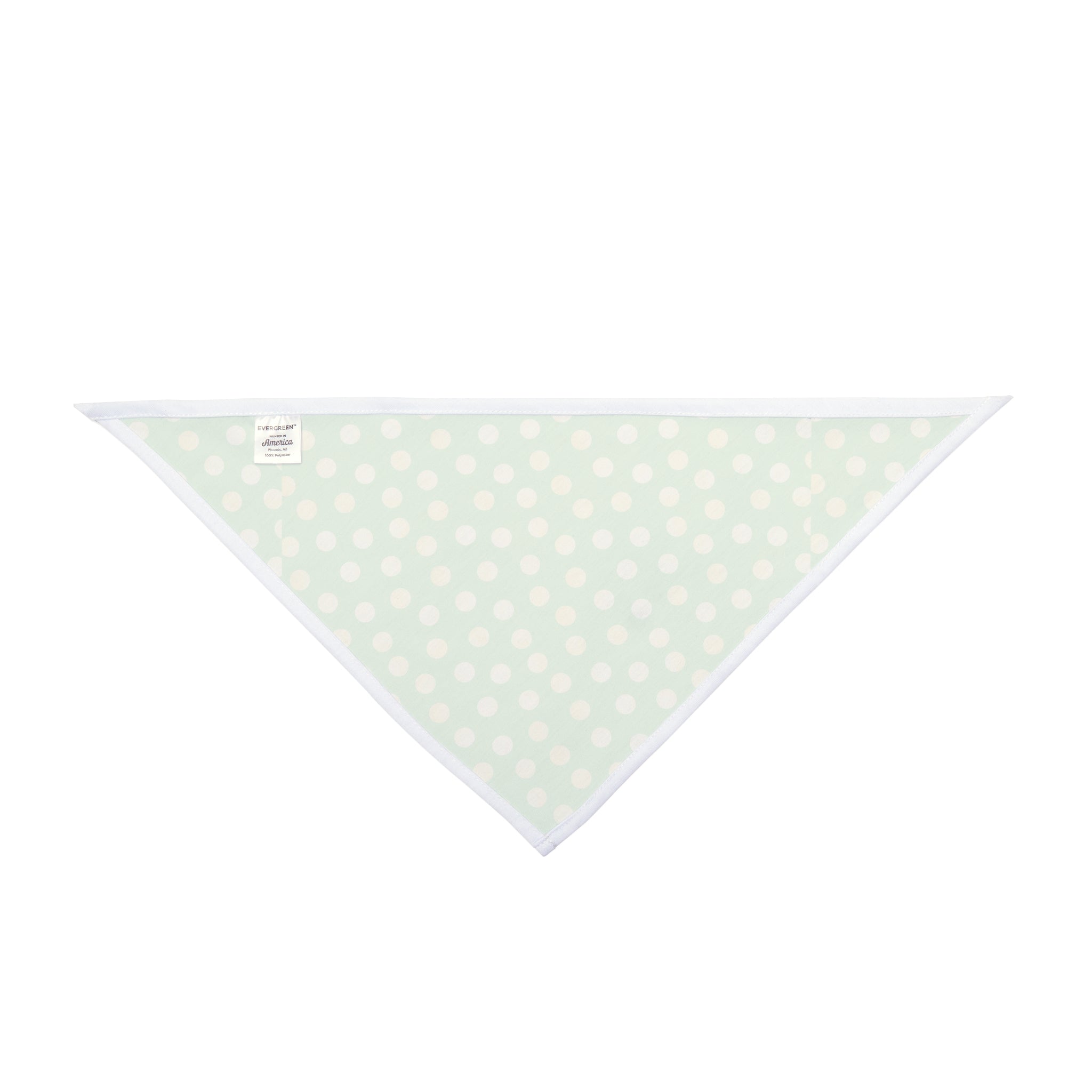 Green Polka Dots Dog Bandana