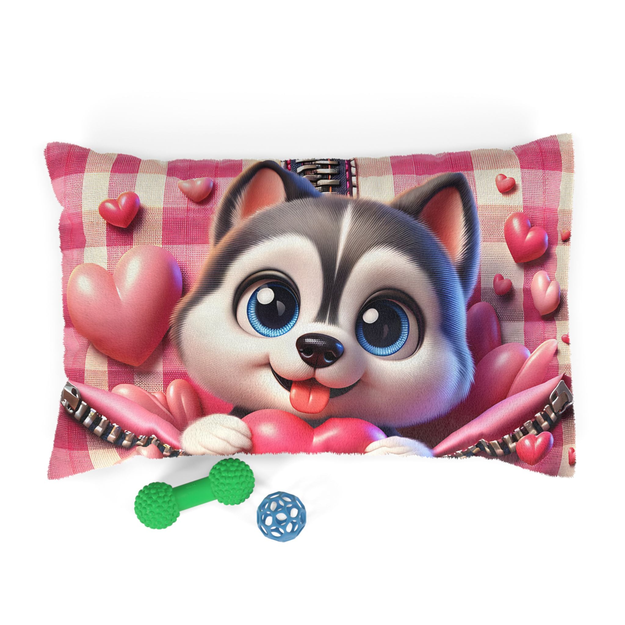 Husky Valentine's Dog Bed