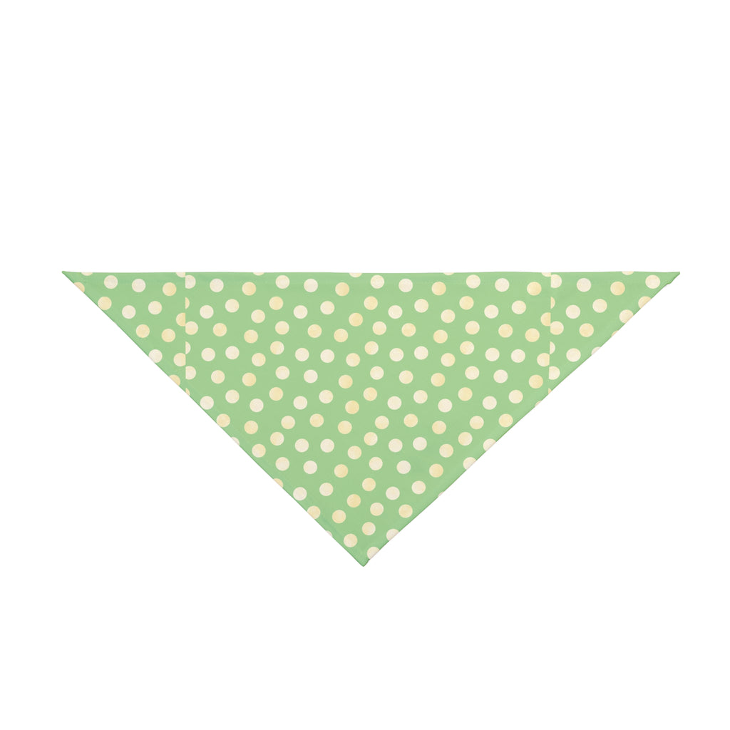 Green Polka Dots Dog Bandana
