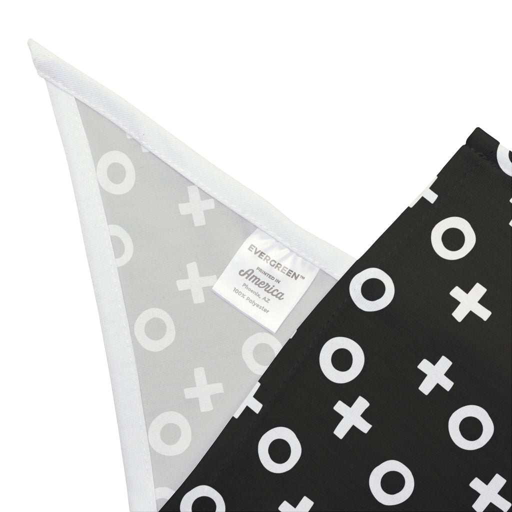 Black & White Naughts and Crosses Dog Bandana