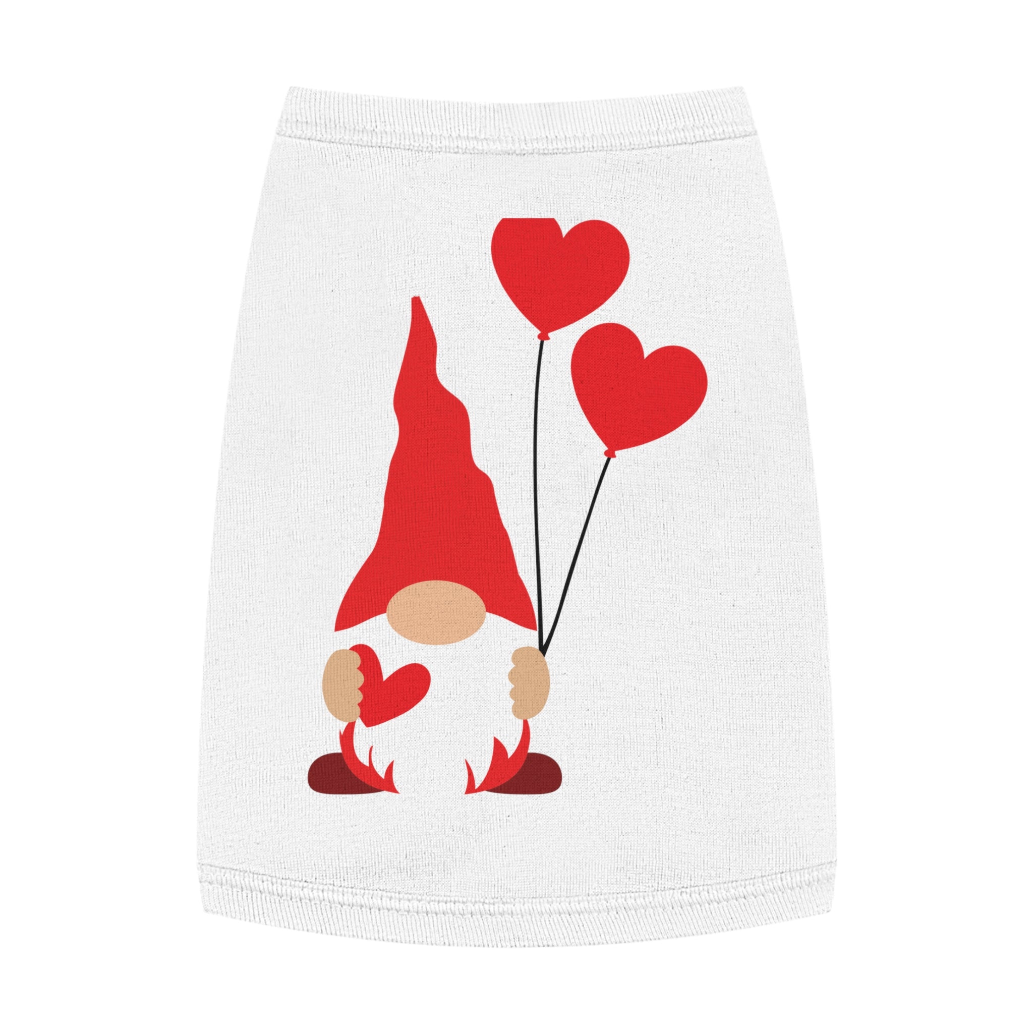 Gnome with Hearts Valentine Dog Tank Top