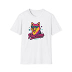 Husky Paw-some Neon Dog T-Shirt