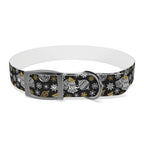 Holiday Ornament Dog Collar — Black & Gold Christmas Pattern