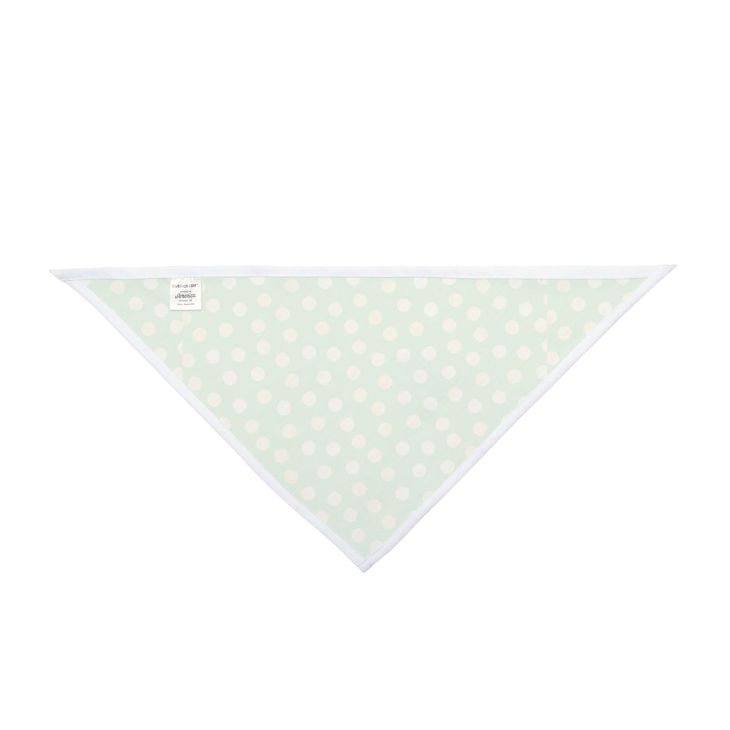 Green Polka Dots Dog Bandana