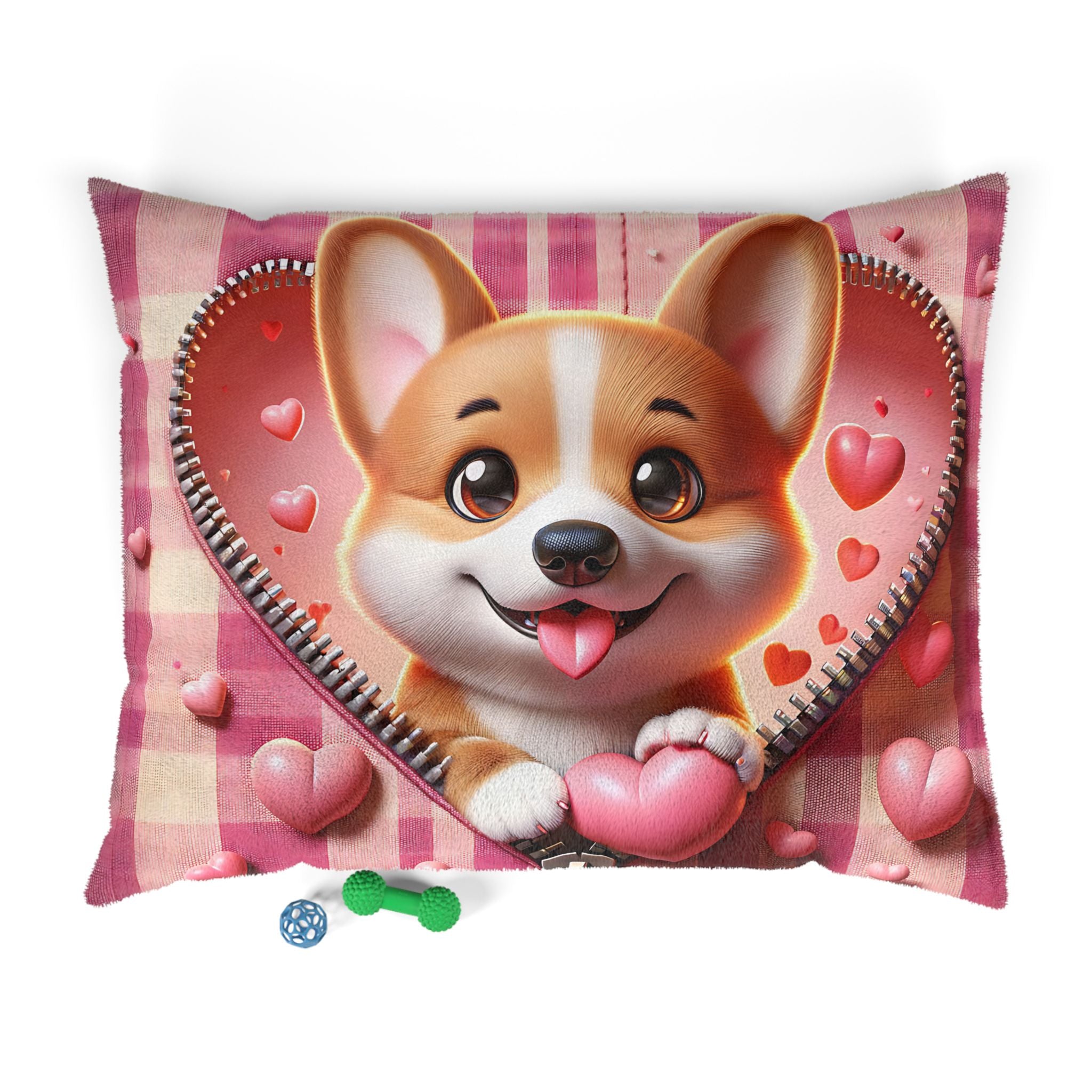 Corgi Valentine's Dog Bed