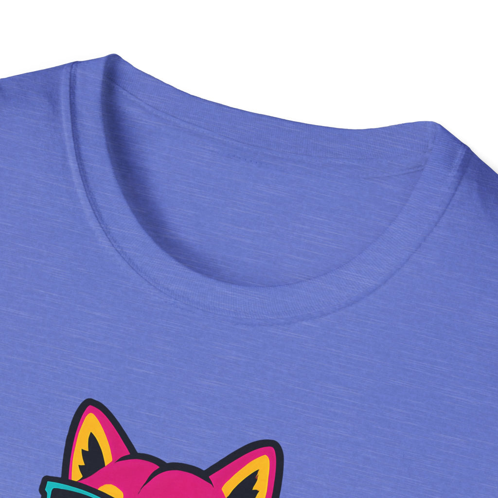 Husky Paw-some Neon Dog T-Shirt