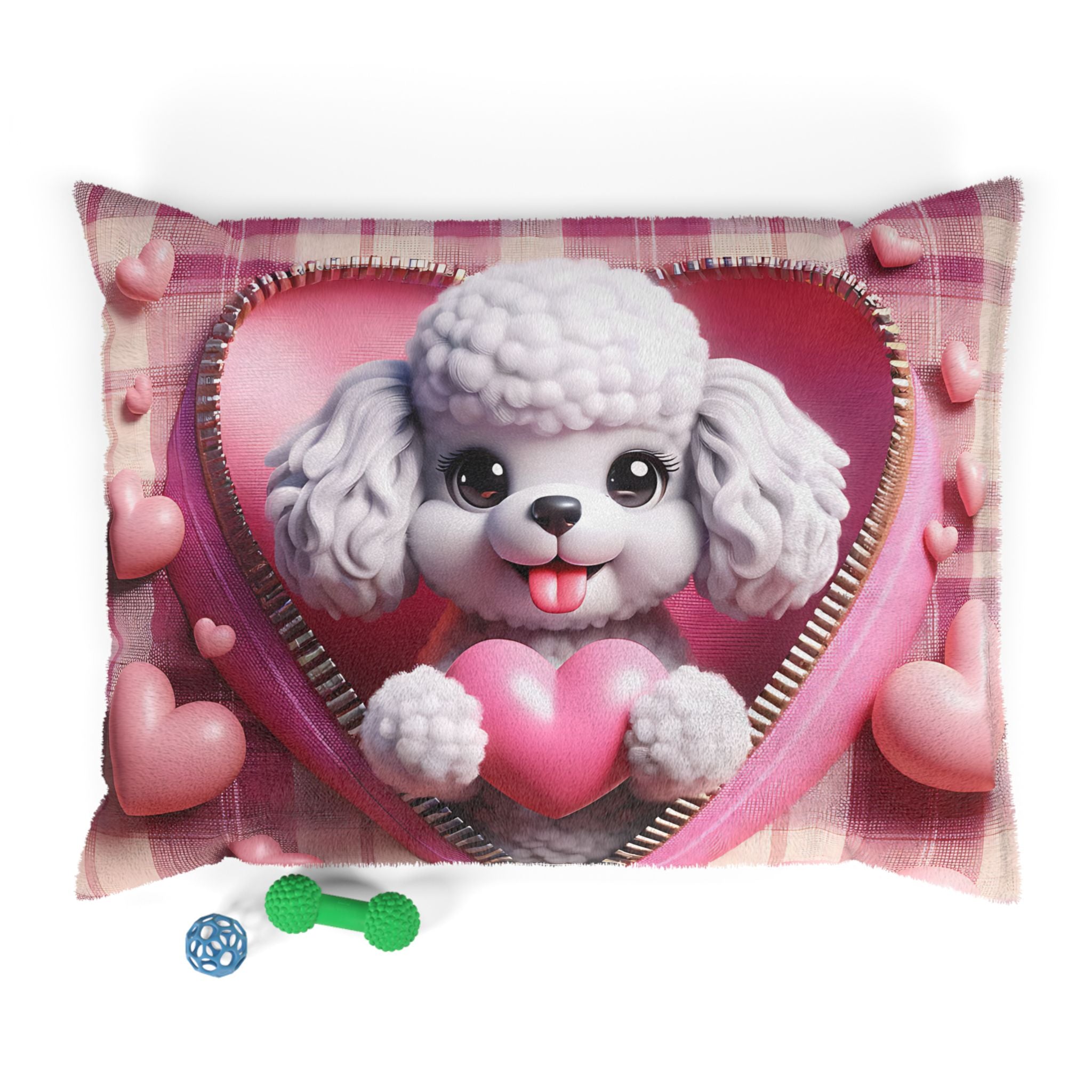 Poodle Valentine's Dog Bed