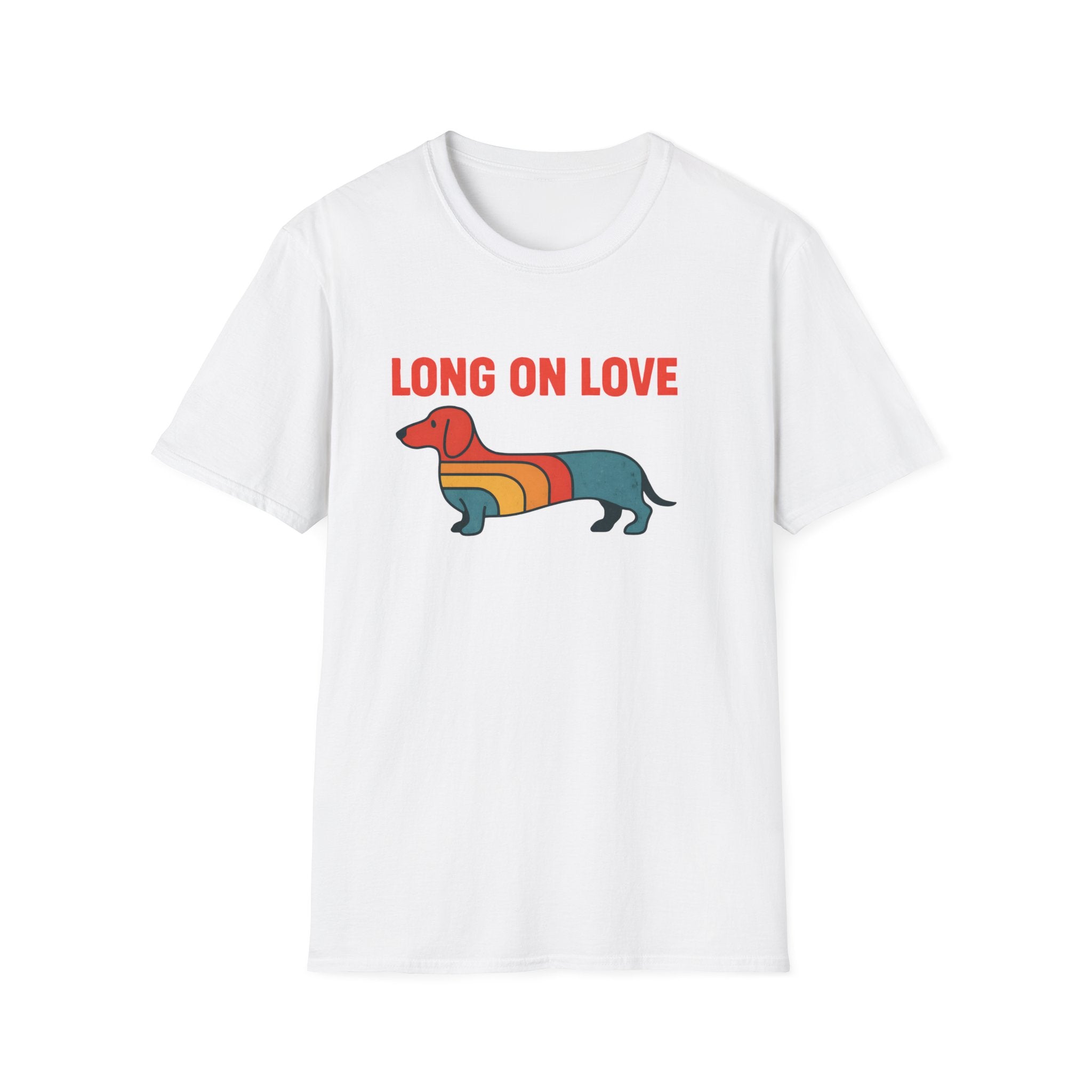 Dachshund Retro Rainbow T-Shirt