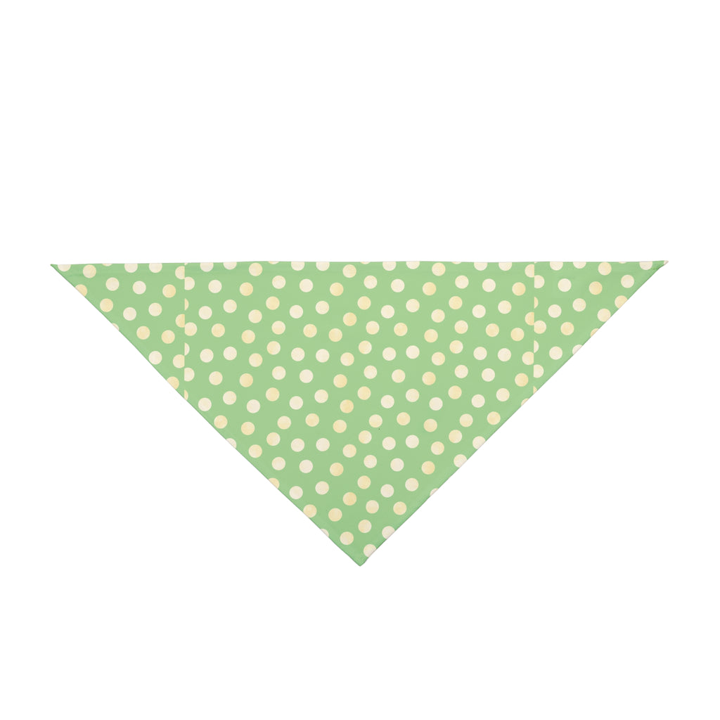 Green Polka Dots Dog Bandana