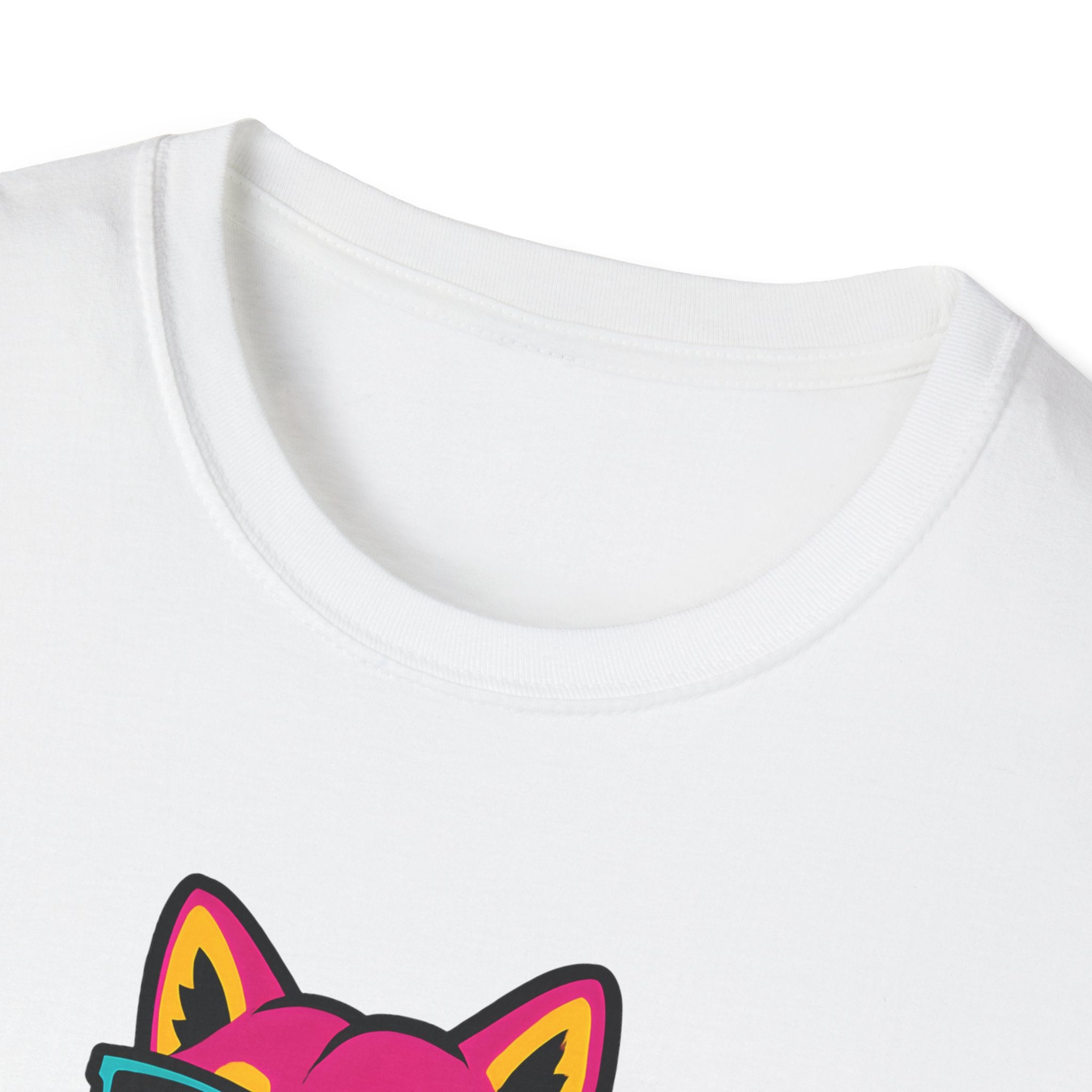 Husky Paw-some Neon Dog T-Shirt