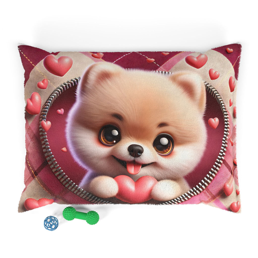 Pomeranian Valentine's Dog Bed