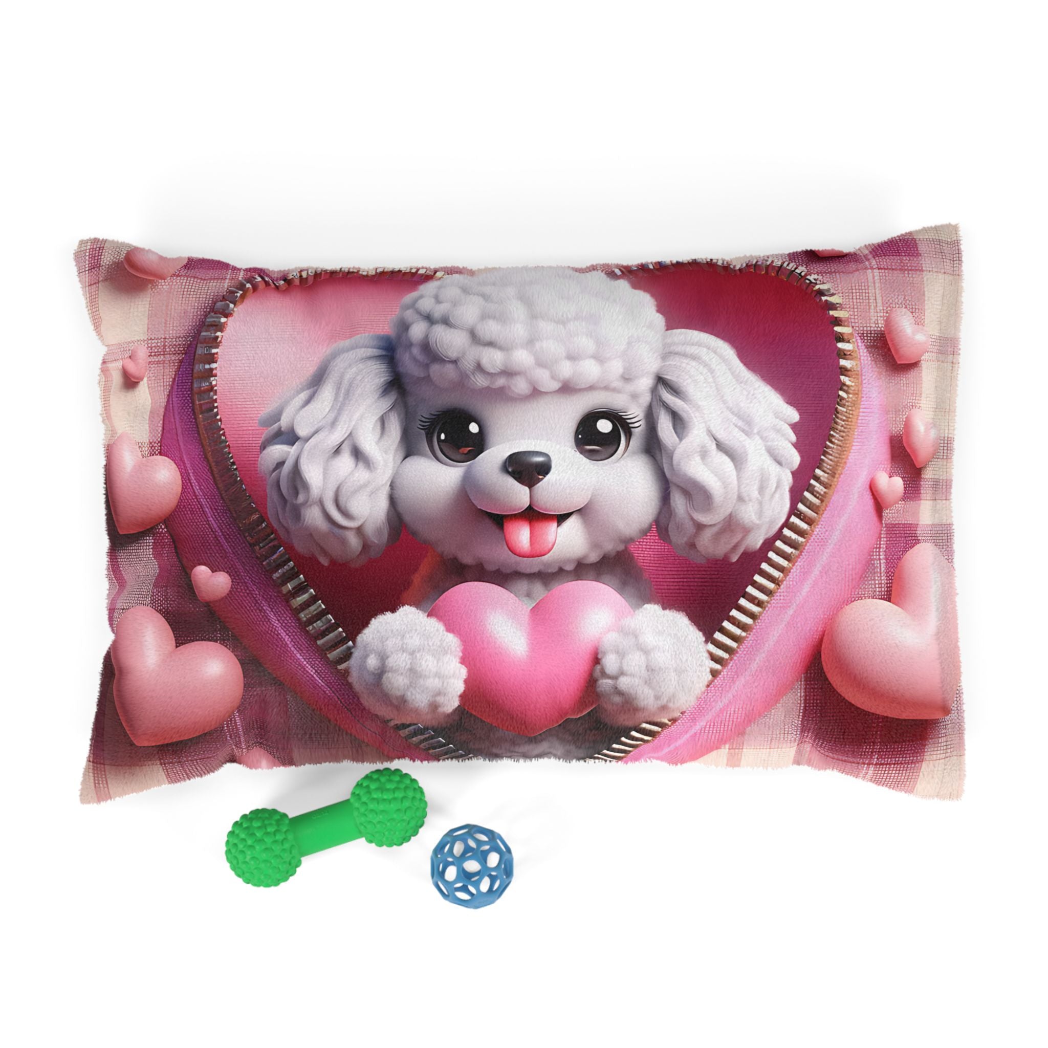 Poodle Valentine's Dog Bed