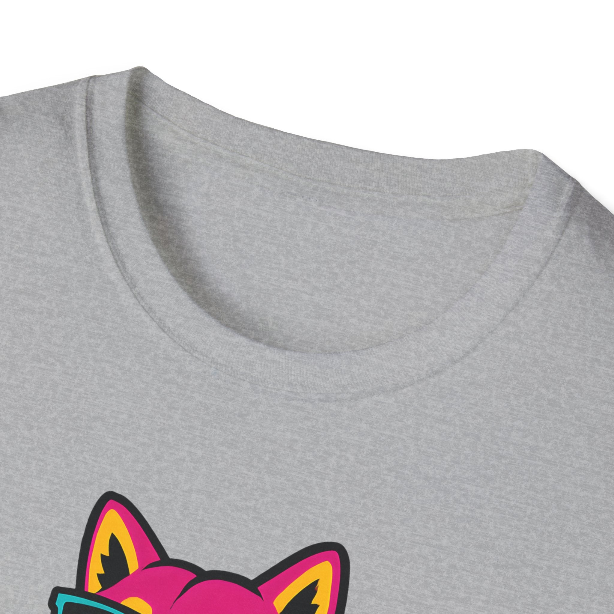 Husky Paw-some Neon Dog T-Shirt