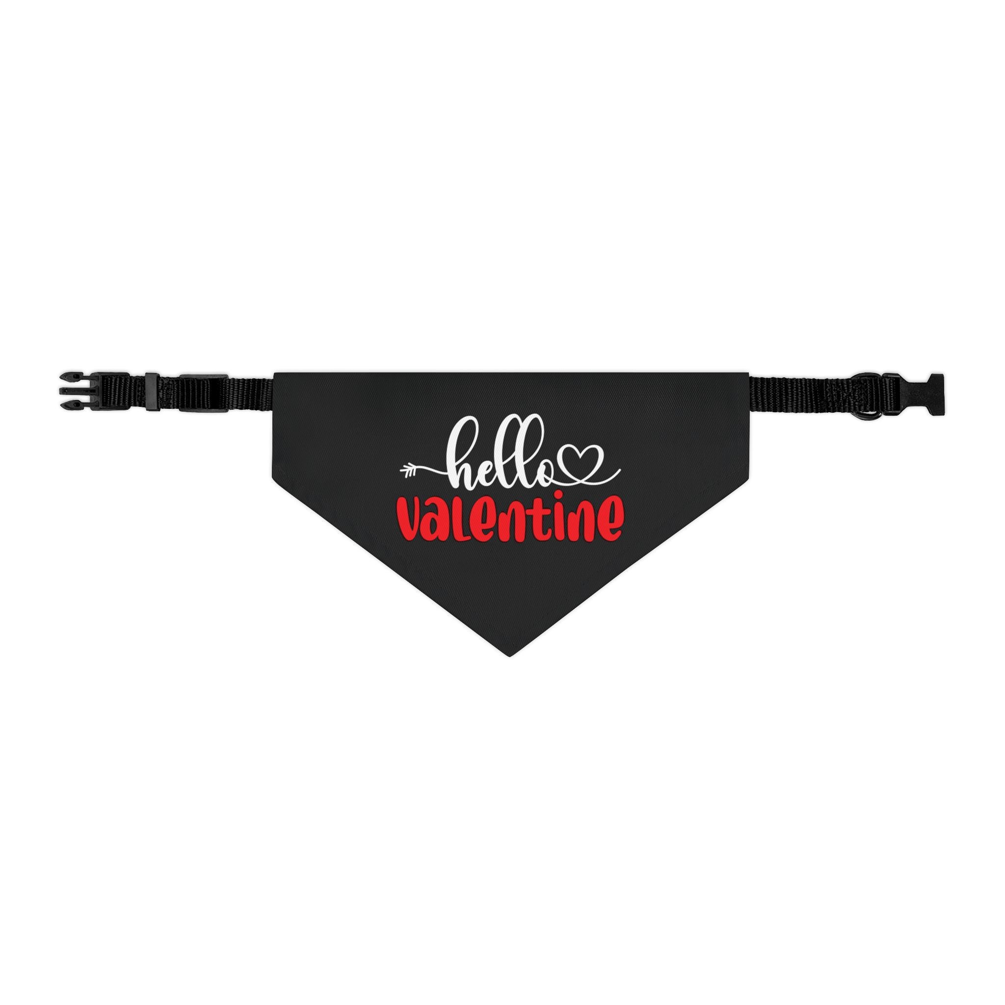 Hello Valentine Dog  Bandana Collar
