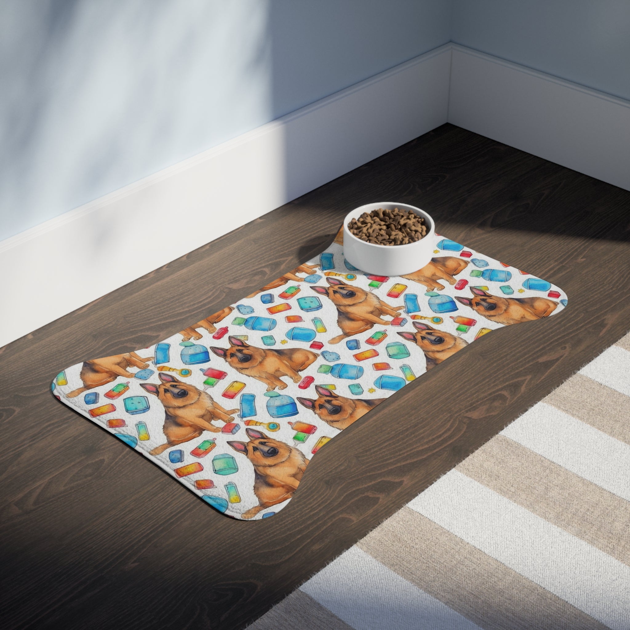 German Shepherd Pattern Feeding Mat