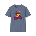 Husky Paw-some Neon Dog T-Shirt