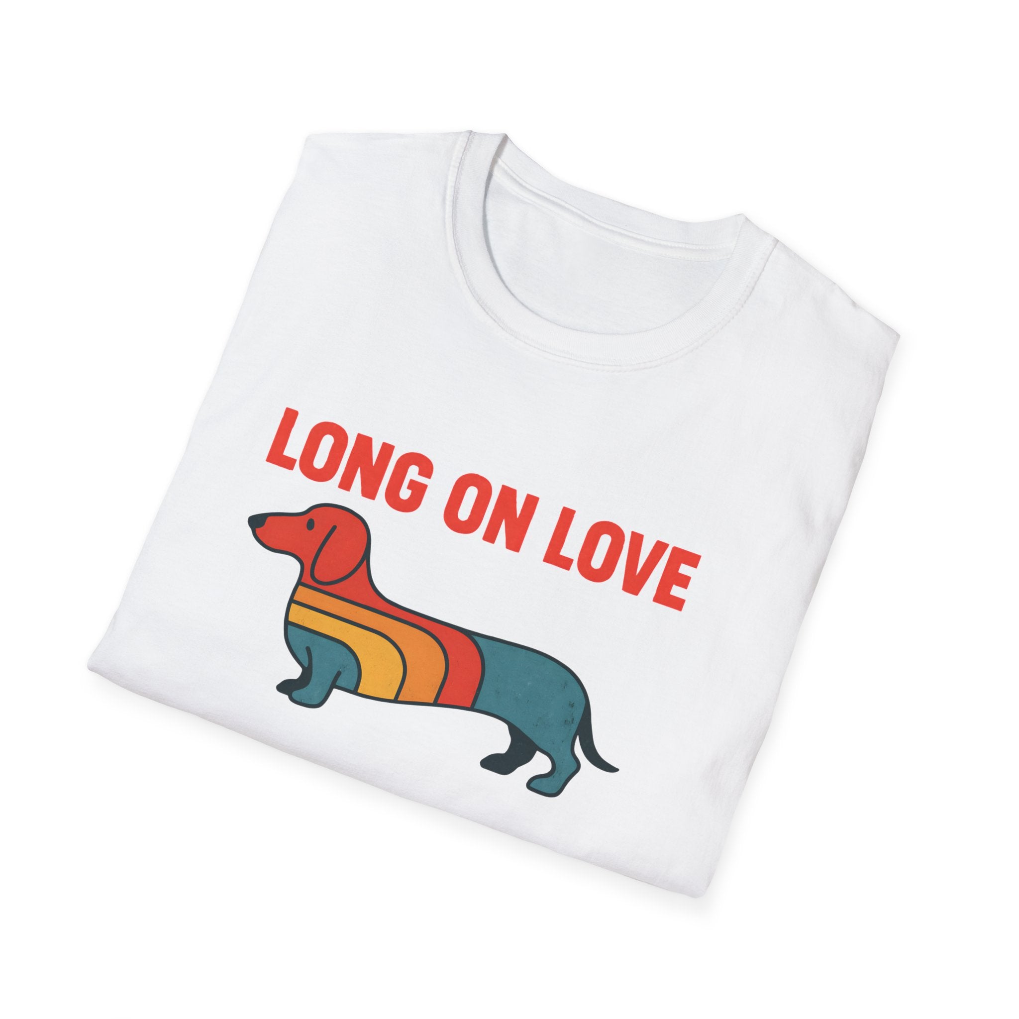 Dachshund Retro Rainbow T-Shirt