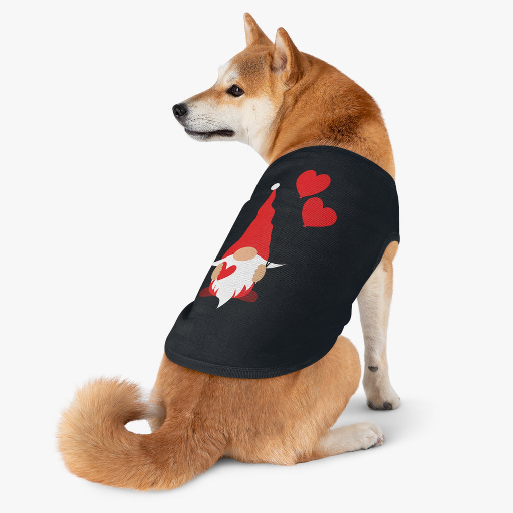 Gnome with Hearts Valentine Dog Tank Top