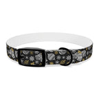 Holiday Ornament Dog Collar — Black & Gold Christmas Pattern