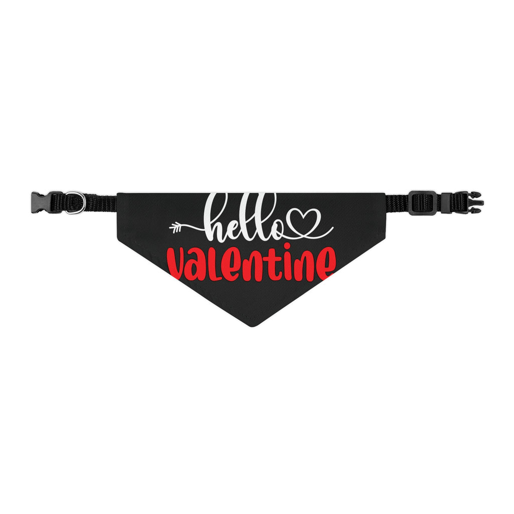 Hello Valentine Dog  Bandana Collar
