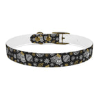 Holiday Ornament Dog Collar — Black & Gold Christmas Pattern
