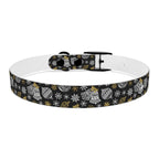 Holiday Ornament Dog Collar — Black & Gold Christmas Pattern