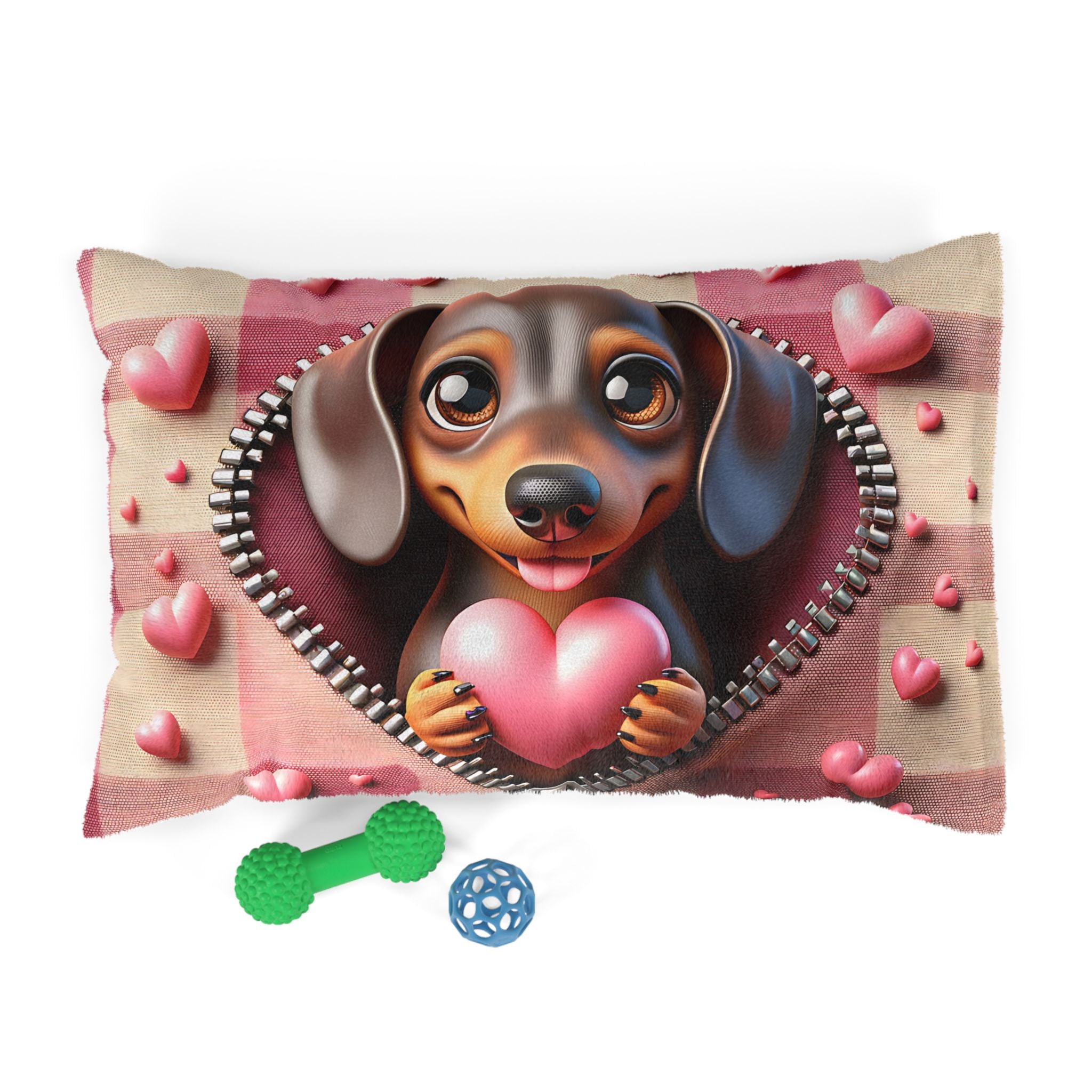Dachshund Valentine's Dog Bed