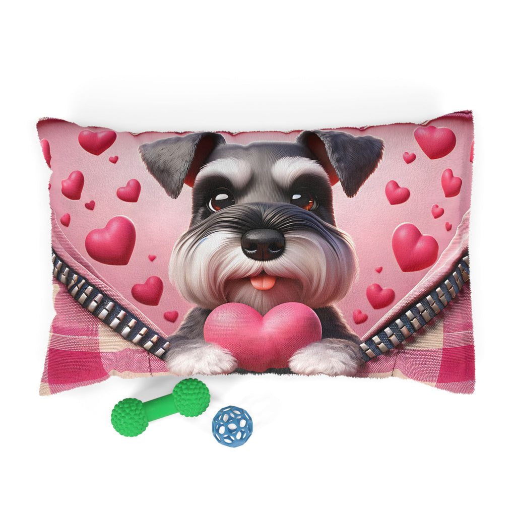 Schnauzer Valentine's Dog Bed