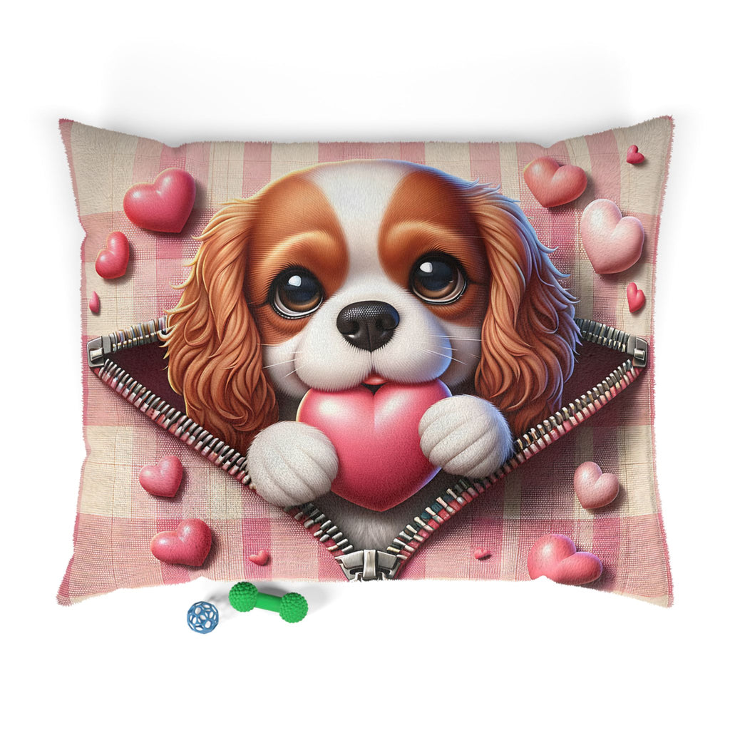 King Charles Cavalier Valentine's Dog Bed