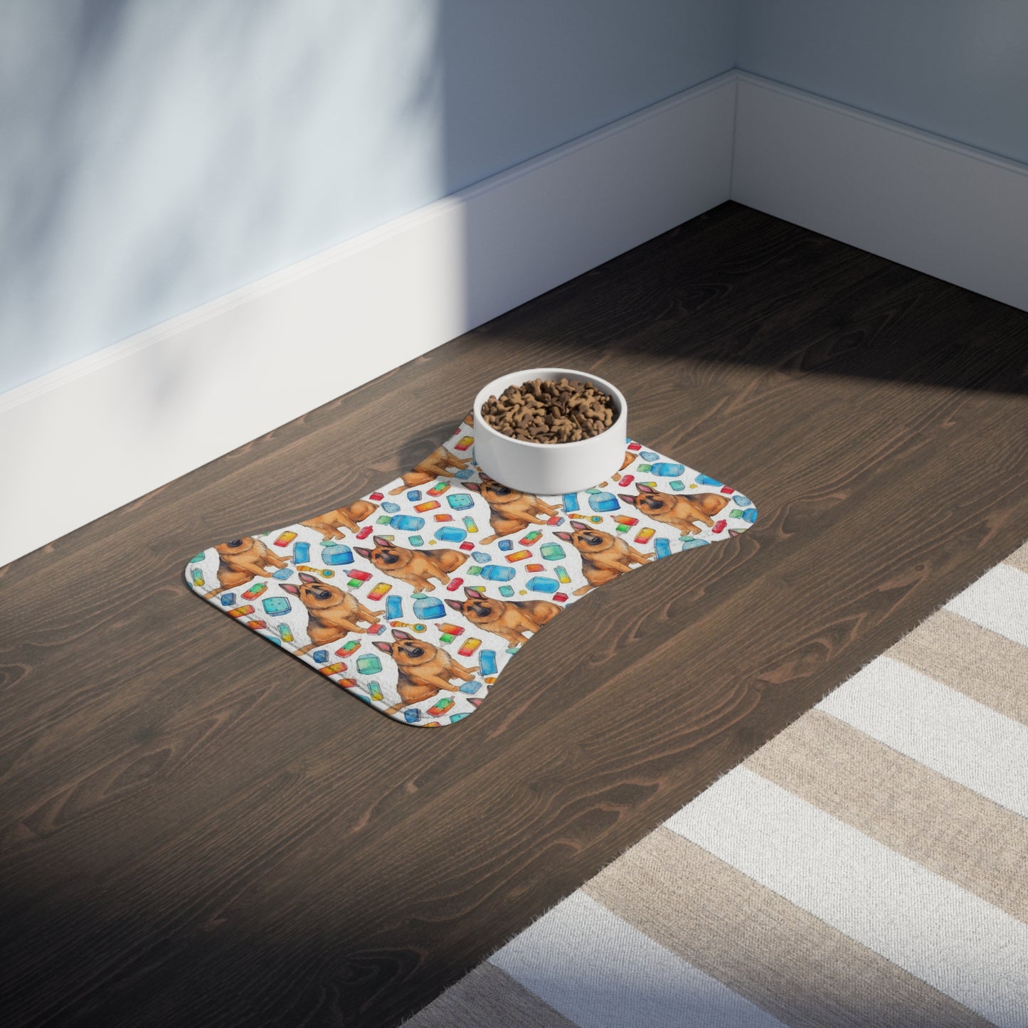 German Shepherd Pattern Feeding Mat