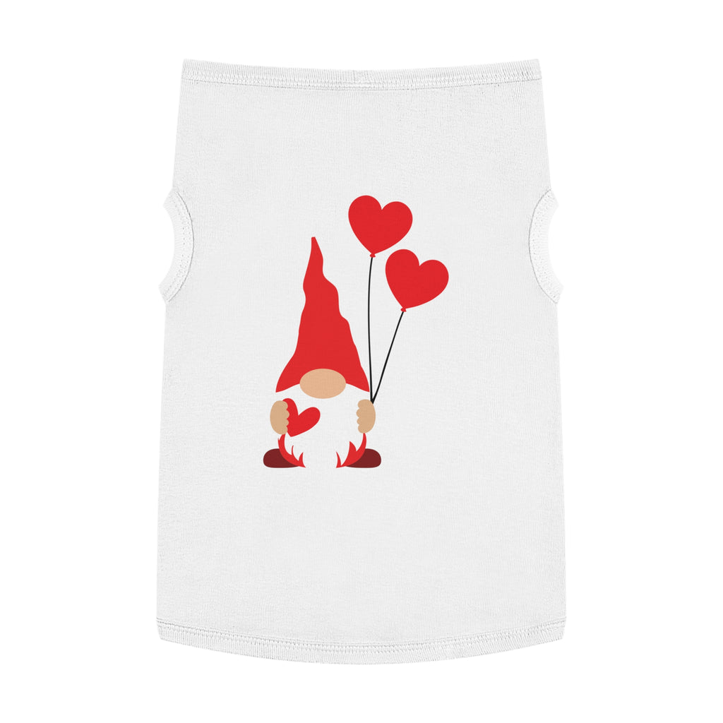 Gnome with Hearts Valentine Dog Tank Top