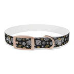 Holiday Ornament Dog Collar — Black & Gold Christmas Pattern