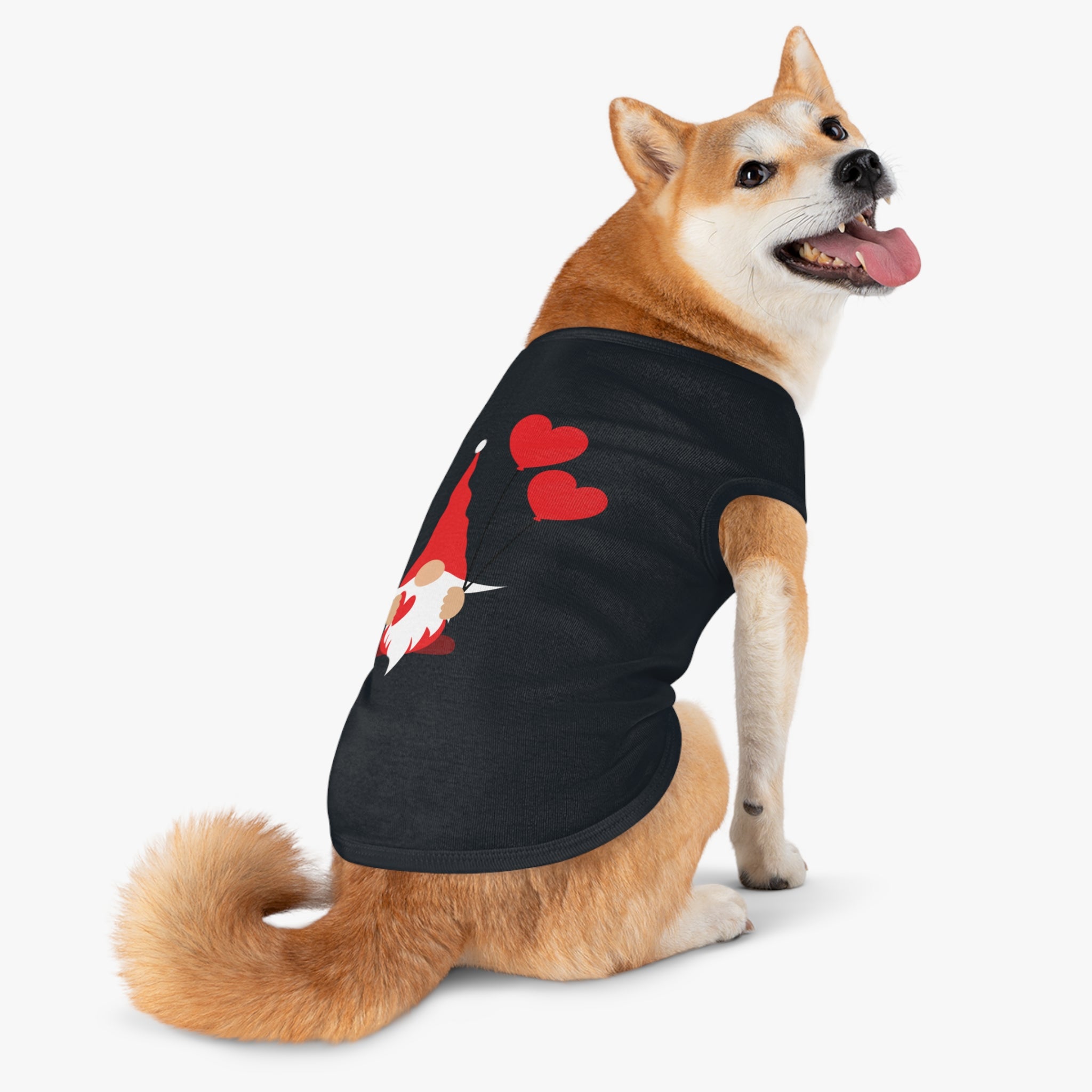 Gnome with Hearts Valentine Dog Tank Top